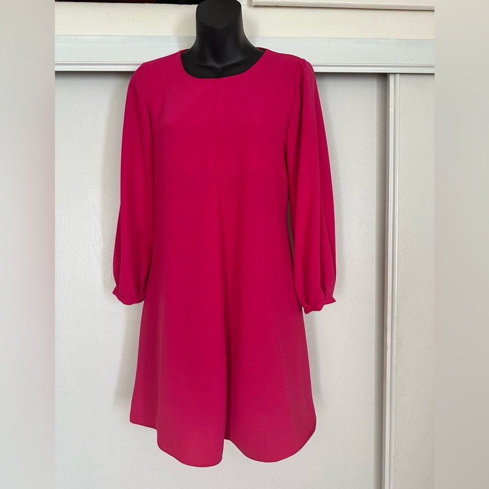 Zara Fuchsia Flowy Dress with Self Tie Detail Size Small